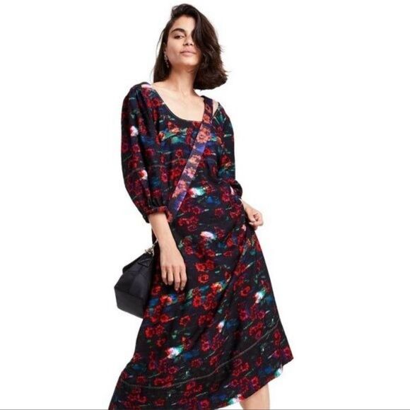 NWT Rachel Comey x Target Women's Floral Printed Volume 3/4 Sleeve Dress - Picture 1 of 7